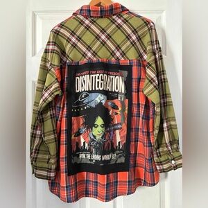 The Cure vintage band tee flannel